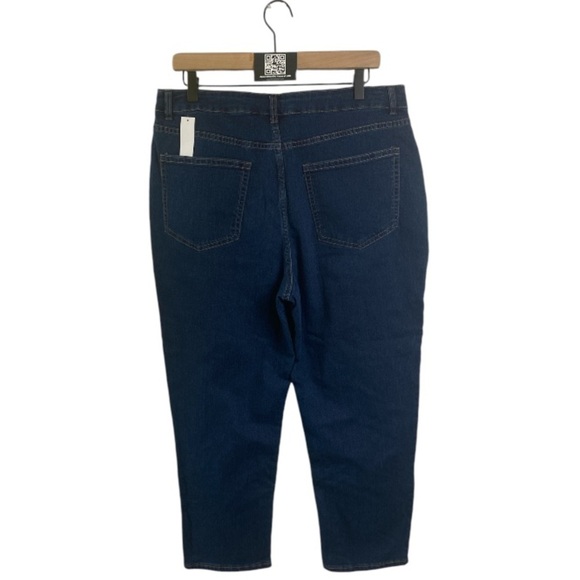 NO BOUNDARIES dark denim  high rise mom jeans // 17 - Picture 2 of 6